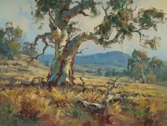 Andris Jansons, Dry Season in the Flinders Ranges, SA, 1975, Oil on Canvas Board