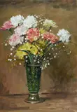 William Dargie, Carnations, Oil on Board