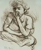 Donald Friend, Study, Bali, Pen & Ink