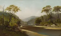Ku-ring-gai Chase by Daniel Charles Grose, Oil on Canvas on Board, sold Oct 2025