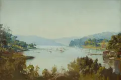 John Charles Allcot, Lane Cove River, NSW, Oil on Canvas on Board