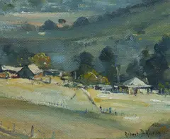 Valley Before the Storm by Robert Johnson, Oil on Canvas on Board, offered Oct 2025
