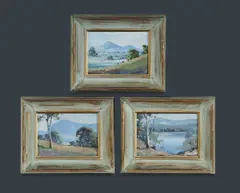 Leonard Long, (3), Oil on Board (3)