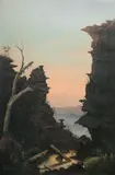 Louis Frank, Blue Mountains Ravine in Moonlight