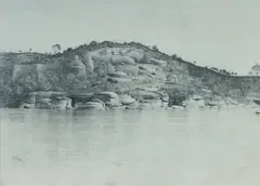 Lloyd Rees, Balls Head, Sydney Harbour, 1932, Pencil