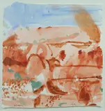 Luke Sciberras, Wilcannia Dust Bowl (Study)' 2012/3, Gouache & Ochre