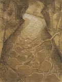 Howard Taylor, Forest River, 1990, Charcoal & Chalk on Brown Paper