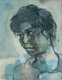Donald Friend, Bali Boy, Ink & W/Clr