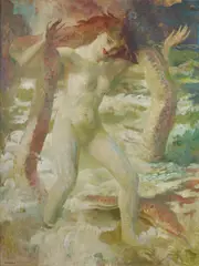Arthur Murch, Eurynome - Earth Goddess, c.1955, Oil on Board