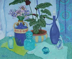 Fred Jessup, Turquoise Treatment, Oil on Canvas