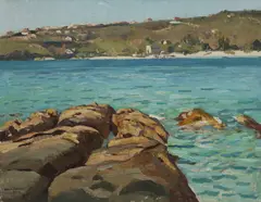 Clontarf from Chinaman's Beach - Middle Harbour [Sydney] by Will Ashton, 1944, Oil on Canvas, offered Aug 2025