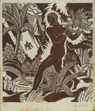 Adrian Feint, The Offering - Bali, Woodcut 8/50