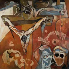 Reinis Zusters, Crucifixion,' late, 1990s, Oil on Canvas