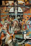 Reinis Zusters, Mary Weeping Below the Cross,' circa mid, 1990s, Oil on Canvas