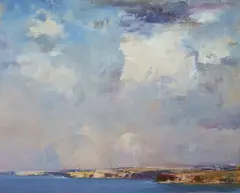Ken Knight, Approaching Southerly Change - Bondi, Oil on Board