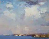 Ken Knight, Approaching Southerly Change - Bondi, Oil on Board