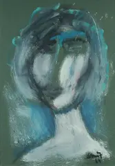 Michael Kmit, Head of a Girl (Wufty), 1964, Oil on Board