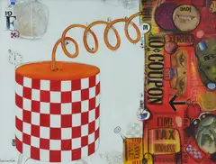 Ken Reinhard, 10 Cent Coupon, 1964, Mixed Media on Board