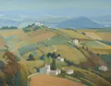 Douglas Robert Dundas, Tuscan Panorama, 1975, Oil on Canvas