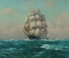 Lightning by John Charles Allcot, Oil on Canvas Board, sold Aug 2025