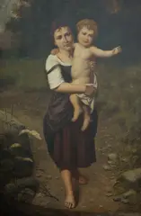 Louis Tannert, Schwesterliche Liebe (Sisterly Love), Oil on Canvas