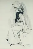 Walter Caspari, The Model, 1908, Ink & Wash