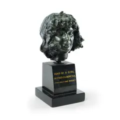 Head of a Girl by Alfred Gilbert, Bronze on Black Stone Base 1/1, sold Aug 2025