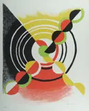 Sonia Delaunay, Diagonal X, 1975, Colour Lithograph EAII/XXV (aside an edition of 75)