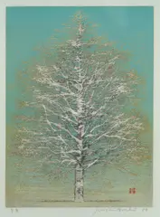 Joichi Hoshi, Early Spring, 1974, Woodcut