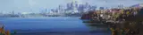 Ken Knight, Sydney Skyline, Oil on Board