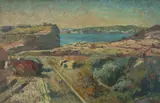 John Santry, View to Watsons Bay and North Head from the South, 1954, Oil on Canvas on Board