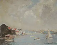 James Ranalph Jackson, Mosman Bay, Oil on Board
