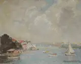 James Ranalph Jackson, Mosman Bay, Oil on Board