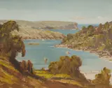 Alex Edwards, View to North Head, Sydney, Oil on Board