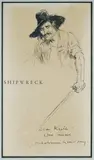 Norman Lindsay, The Pirate Captain (Shipwreck), 1947, Pen & Ink