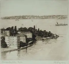 Max Ragless, Kirribilli [Sydney Harbour], Etching 20/25