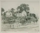 Albert Henry Fullwood, Old McMahon's Point, Sydney, 1927, Etching 7/50