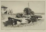 Lionel Lindsay, Dawes Battery, c.1913, Etching 14/75