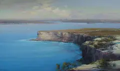 Chris Kandis, Morning Light, South Head, 2013, Oil on Canvas on Board