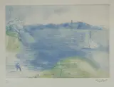Lloyd Rees, Bay at Northwood, 1984, Colour Soft-Ground Etching 10/90