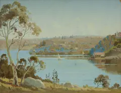 Mosman Bay, Sydney Harbour by Erik Langker, Oil on Board, sold Jul 2025