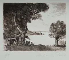 Adrian Feint, Milson's Point, 1982, Accompanied by certificate of authenticity from The Print Room, Sydney. Printed from the original plates by Peter Hickey as authorised by the trustees of the estate of the late Adrian Feint