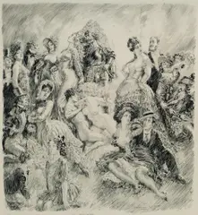 Norman Lindsay, Holy Wars, 1942, Pen & Ink