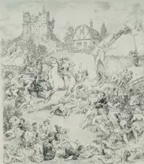 Norman Lindsay, Pastoral, c.1965, Pen & Ink