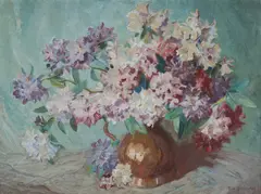 Max Middleton, Rhododendrons, Oil on Canvas