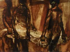 Jacqueline Hick, Funerary Rites, Oil on Board