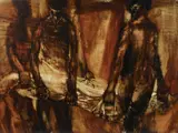 Jacqueline Hick, Funerary Rites, Oil on Board