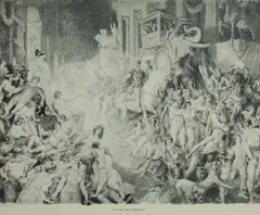 In Vain the Christian by Norman Lindsay, c.1927, Published by The Chiswick Press, London, from an original pen and ink drawing by Norman Lindsay dated 1923, sold Jul 2025