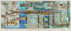 Leon Pericles, The Great Widji Net Cutter Fish, Coloured Etching & Mixed Media Assemblage 6/150