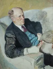 John Santry, Unfinished Portrait of Lloyd Rees, c.1950s, Oil on Hessian on Board